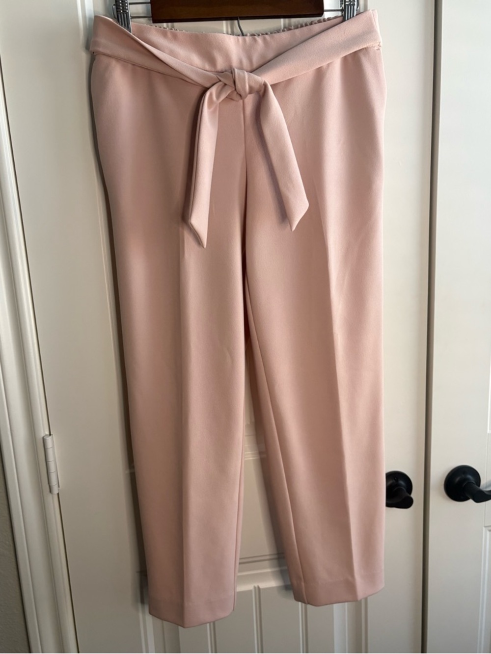 Worthington Dusty Rose Tie-Waist Cropped Pants - Picture 2 of 5